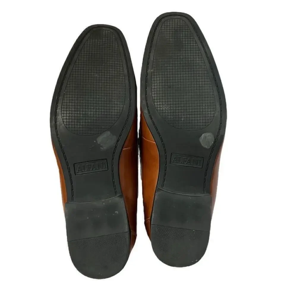 ALFANI Men's Brown Otis Bit Slip-On Loafers with Buckle Size 10 M